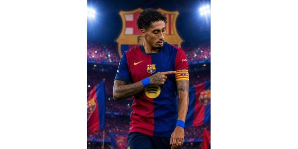 S vrpcom na ramenima, Raphinha nosi teret *Blaugrane*. S vrpcom na ramenima, Raphinha nosi teret *Blaugrane*.